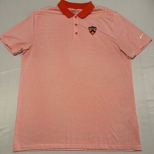 Nike Golf Princeton University Men's L Standard Fit Dri-Fit Striped Polo Shirt